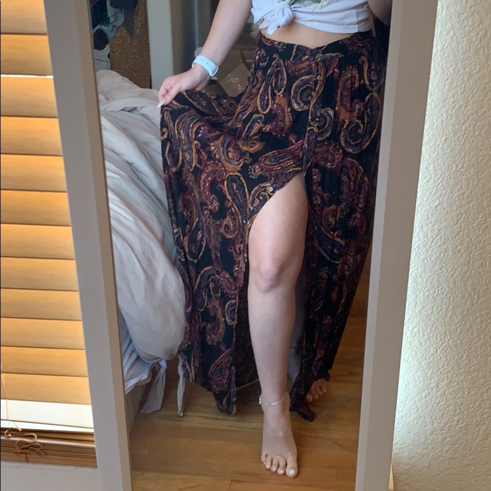 boho maxi skirt